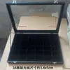 Caja Negra a Prueba de Polvo con 18 Compartimentos para Joyas, Collares, Anillos, Pendientes, Pulseras y Artículos de Colección, con Tapa