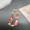Bloques de Construcción para Cachorros Año Nuevo Rayas Rojas Cuadrado Cadena para Funda de Teléfono Móvil Accesorios Colgantes de Cámara CCD DIY Cuentas de Mano