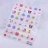 Adesivos de unha fofos de desenho animado tridimensionais com relevo camuflado Pequeno Castor loopy Mary cat Pikachu adesivos de unha