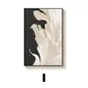 Estilo Minimalista Moderno Blanco y Negro Gris Pintura Decorativa Sofá Fondo Pared Colgante Pintura Mural Entrada Pintura Abstracta Pintura de Piso para Sala de Estar