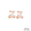 Accesorios de Oso Cereza con Lazo de Dibujos Animados Material para Manualidades DIY Pegamento de Crema Funda de Teléfono Imán para Nevera Hebilla de Zapato