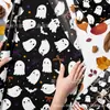 Wx394 Papel de Seda Halloween 17g Papel de Embrulho à Prova de Umidade para Presentes e Doces, Papel de Seda com Decoração de Fantasma Morcego