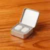 Punto Mayorista Cuadrado Flip Joyería Caja Pequeña de Hierro Pasador Clip de Papel Caja para Anillos Caja de Almacenamiento para Joyería de Auriculares Fábrica