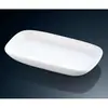 Hotel y Pensión Cerámica Blanca Pura Plato para Toallas Plato para Jabón Bandeja para Toallas Ovalada Rectangular Plato para Toallitas Húmedas Venta al por Mayor