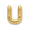 Europa y Estados Unidos venta caliente oro real 18k acero de titanio 26 letra colgante burbuja acero inoxidable joyería accesorios diy colgante de collar