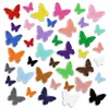 Patches Coloridos de Borboleta Bordados para Costurar com Ferro Qiansheng, Apliques Sem Costura para Roupas, Bolsas e Acessórios, Etiquetas Bordadas Decorativas