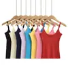 Nuevo Estilo Primavera y Verano 2026 Top sin Mangas Elástico de Punto Ajustado Adelgazante con Escote en V Estilo Chica Sexy Caliente Top Corto