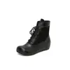 Botas Martin de punta redonda con cordones para estudiantes, botas cortas de invierno y otoño para mujer de talla grande, comercio exterior transfronterizo dropshipping 15-6