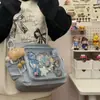 Bolsa Mensageira de Livros de Aula de Alta Qualidade, Simples, Grande Capacidade, Versátil, Transparente para Ombro Feminina, Bolsa para Dor