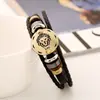 Pulsera Personalizada y Creativa de Cuero Genuino del Zodiaco Leo, Lote Mixto de Pequeña Cantidad, Joyería de Cowhide de Moda Europea y Americana al por Mayor