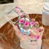 Mais Vendido no AliExpress: Capa de Celular Transparente Magnética com Flor Rosa Vermelha em Aquarela e Folha Verde para iPhone 18 Pro, Capa Rígida para iPhone 16