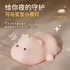 Luz de Noche de Hipopótamo Creativo Transfronteriza de Silicona, Luz Táctil, Decoración de Dormitorio, Protección Ocular, Alimentación de Bebé, Luz de Noche Compañera de Sueño