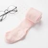 Pantis para Niños Primavera y Otoño Calcetines Básicos para Bebé con Pie Raya Vertical Tejido Punto Blanco Leggings para Niñas