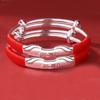Pulseira de Prata para Bebê Infantil S999 Prata Esterlina Dragão Cobra Pulseira para Bebê Masculino e Feminino Lua Cheia Presente de Um Ano Joias de Prata