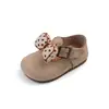 Zapatos de Cuero Gamuzado con Lazo de Dibujos Animados Retro para Niñas 2026 Otoño Nueva Moda Versátiles Suela Suave Zapatos Birkenstock