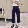2024 novo macacão jeans fino de verão plus size feminino calça machete slim oito retas perna larga calça moda