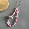 Nueva Cadena de Cordón para Teléfono Móvil Rosa Nube Blanca Chica Ccdins Cámara Colgante de Perlas Universal