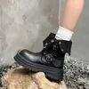 Botas Martin Marrón Maillard para Mujer 2026 Nuevas Otoño/Invierno Suela Gruesa que Aumenta la Altura Versátiles de Media Pantorrilla Botas Cortas Botas de Motocicleta para Mujer