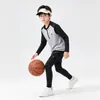Traje deportivo infantil con forro de forro polar para correr y entrenamiento físico, que absorbe la humedad y el sudor, adecuado para niños y niñas, ropa para baloncesto, fútbol y ciclismo