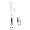 Cuchara de acero inoxidable 304 cuchillo, tenedor y cuchara plegables con 80% de descuento juego de cubiertos plegables portátiles para picnic al aire libre