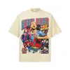 Camiseta de Algodón Puro Estilo Ronaldinho Transfronteriza 2026 para Hombre, Cuello Redondo Retro Americano, Hombros Caídos, Corte Holgado, Camiseta de Manga Corta Versátil para Hombre