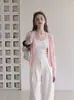 Cárdigan de punto rosa con cuello en V para mujer, otoño 2026, camisa casual de punto suelta para aire acondicionado, capa exterior con encaje, top cárdigan protector solar