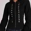Nova Moletom Feminino Estilo Harajuku Europeu e Americano, Tendência de Rua Fashion com Decoração de Rebites, Ajustado Slim Fit com Zíper, Em Estoque