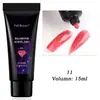 Pegamento para extensión de arte de uñas nuevo transfronterizo 15ml pegamento de fototerapia de oblea con purpurina manguera de color de moda popular en Instagram