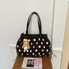 Bolsa de Bolinhas Transfronteiriça Feminina Grande Capacidade 2026 Nova Simples Casual Bolsa de Ombro Bolsa Transversal Bolsa de Trabalho de Nicho