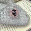 Coreia do Sul Mesmo Estilo Flor de Lantejoula Flor de Sapato Brilho Diamante Miçanga Feita à Mão Estilo Coreano Doce Alto Senso Flor Decorativa para Sapato Joia de Sapato