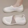 Novo Estilo de Verão Sapatos de Tecido Old Beijing para Mulheres, Sapatos Casuais de Malha Respirável Vazada, Solado Macio, Antiderrapante, Sapatos de Malha para Pessoas de Meia-Idade e Idosos
