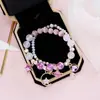 Nuevo Estilo Chino Moda Pulsera Tejida a Mano con Cuentas y Cristales Mejor Amigo Pareja Pulsera de Temperamento Sensación de Nicho Mano