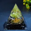 Venta al por mayor comercio exterior amatista bola de cristal grava pirámide árbol de la vida decoración resina para el hogar decorador de escritorio para dormitorio