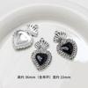 [Retro oscuro] Colgante de cruz de amor con goteo de aceite, collar, pulsera, pendientes, accesorios de joyería hechos a mano.
