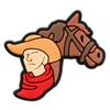 Nuevos Charms para Zapatos y Decoraciones para Botas de Niño Vaquero de Dibujos Animados, Disponibles Exclusivamente para Venta Transfronteriza, en Stock