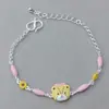 Prata Esterlina S925 Novo Óleo Gotejado Parchia Cachorro Sanrio Pulseira Design de Nicho Pulseira de Menina Outlet de Fábrica