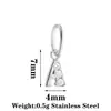 Nuevo Colgante de Acero Inoxidable Letra Zirconia Venta Caliente Accesorios para Collares Pendientes DIY 26 Dijes de Letras Inglesas A-Z