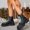 Botas Martin de suela gruesa y tacón grueso de gran tamaño para mujer para comercio exterior transfronterizo, nuevas botas cortas con cremallera lateral de moda estilo británico otoño e invierno 2026