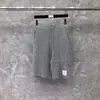 Tb Shorts Deportivos de Punto de Verano con Raya Oculta, Moda Casual, Holgados, a Cuadros, Transpirables, para Hombres y Mujeres