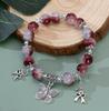 Pulsera de Mariposa de Cristal Ojo de Gato Douyin para Mujer Diseño Nicho Ins Pulsera Luz de Luna Gris Pulsera DIY Regalo para Estudiante