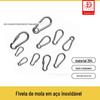 Clipes de Mola de Aço Inoxidável 304, Mosquetões de Escalada, Mosquetões, Conectores de Elo, Especificações Completas, Grandes Quantidades, Mosquetões de Alta Resistência, Argolas de Levantamento