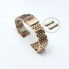 Banda de Reloj de Acero Inoxidable de Siete Eslabones en Stock con Doble Cierre Plegable de Seguridad, Accesorios de Banda de Reloj de Interfaz Doble Plana y Curva 18-24 mm