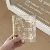 Cuaderno de hojas sueltas de colores, álbum de recortes, álbum de fotos Polaroid, colección de arte de uñas, cubierta suave de PVC transparente, A7, doble hebilla, margarita pequeña