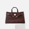 Otoño/Invierno 2026 Exportación Transfronteriza Piel Sintética Gamuzada Bolso Tote Grande para Viaje Diario Bolso de Mano Bolso Cruzado de Piel Genuina para Laptop