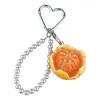 Llavero Cadena Perla Naranja Azúcar Colgante Bolsa Pequeña de Resina Fruta Pequeña Simulada de Verano Pequeño Regalo Al por Mayor