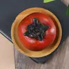 Adorno de Madera Portátil de Mano, Forma de Caqui, para Escritorio de Oficina o Mesa de Té, Adecuado para Hombres y Mujeres, Accesorio Retorcido a Mano