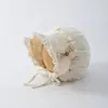 Gorro protector de orejas, nuevo gorro puntiagudo super lindo para otoño y primavera, gorro protector de orejas estilo palacio con doble encaje para bebés y niños pequeños