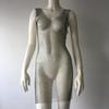 Vestido Amazon Hot Sexy Flash Diamond Saia de rede elástica justa estilo americano Spice Girl Saia vestal Mini saia para mulheres