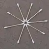 Cotonetes, Hastes de Bambu, Cotonetes Descartáveis, 7,5 cm, Pacote com 100 Cotonetes, Cotonetes de Ponta Dupla, Cotonetes de Maquiagem para Uso Doméstico Atacado