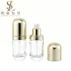 Atacado Em Estoque 30ml Redondo Reto Frasco de Vidro Cosmético para Base Líquida com Tipo Pressão para Essência e Óleo Essencial Frasco de Recarga de Viagem